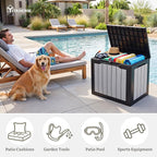 YITAHOME 35 Gallon Deck Box | Waterproof Resin Outdoor Storage Box, Doubles as - Image 5