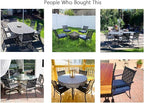 Patio Dining Chairs Stackable Outdoor Chairs Dining Furniture Set of 4 - Image 7
