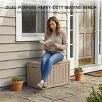 Outdoor Storage Box, 50 Gallon Waterproof Deck Box, Snap-Together Storage Bin - Image 6