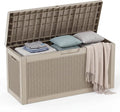 70 Gal Waterproof Outdoor Storage Box UV Resistant Deck Box | Storage bench by EASYUP