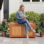 RELAX4LIFE Wood Deck Box, 52 Gallon Backyard Storage Bin Container - Image 8