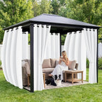 Patio Curtains Outdoor Waterproof 6 Panels, Porch Sun Shade | Weatherproof & - Image 4