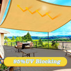 HappyTrends Sun Shade Sail, UV Protection Beach Shade Canopy Wind Sail | Heavy - Image 3