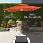 Best Choice Products 12x12ft LED Cantilever Patio Umbrella w/Base Included & - Image 6