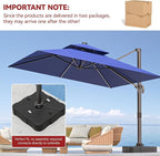 9' X 12' Cantilever Outdoor Patio Umbrellas - Image 2