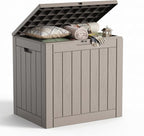 Outdoor Storage Box 38 Gallon Waterproof Resin Deck Boxes, by EASYUP