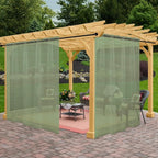 Outdoor Sheer Curtains for Patio Waterproof, 2 Panels Rod Pocket Indoor/Outdoor by Awnmeow