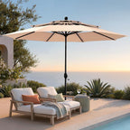 PHI VILLA 10ft Outdoor Patio Umbrellas, 3 Tier Vented Table Umbrella, 1.5" Pole by PHIVILLA