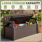 Homall 75 Gallon Outdoor Storage Benches Lockable Deck Box Waterproof | UV - Image 4