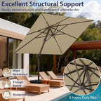 10' X 10' Patio Umbrella Cantilever Outdoor Rectangle Umbrella - Image 3