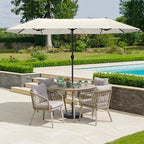 HERA'S PALACE 13 Ft Double-Sided Twin Patio Umbrella, Outdoor Double Sided - Image 5