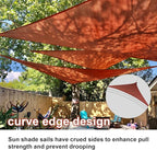 Sun Shade Sail 10'x15'x18' Terra Red Triangle Custom Size | 95% UV Block - Image 3
