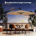 Garvee 10FT Solar Lights Offset Patio Umbrella - Image 7