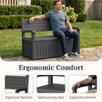 Outdoor Bench, Waterproof Garden Storage Bench, 100 Gallon Deck Box | Lockable - Image 7