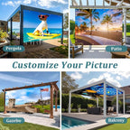 Shade&Beyond Custom Design Patio & Gazebo Backdrop Screen, Full-Color Printed - Image 6