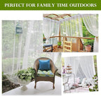 RYB HOME Mosquito Netting Outdoor Curtains - Image 2