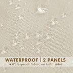 Semi Voile Beige Sheer Outdoor Curtains - Image 4