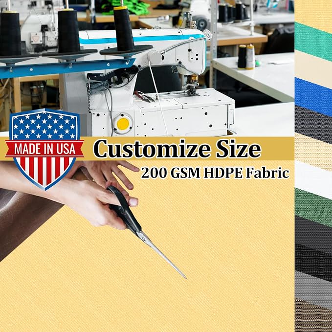Shade&Beyond Customized Size 10' X 10' Shade Cloth - Image 3