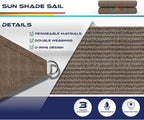 Windscreen4less 27' x 27' x 27' Sun Shade Sail Triangle Outdoor Canopy Cover UV - Image 3