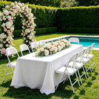 8 Pack Padded Folding Chairs, Portable Metal Foldable Chairs - Image 2
