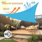Shade&Beyond Custom Sun Shade Sail 15'x19'x24.2' Triangle Sun Sail Shades Patio - Image 2