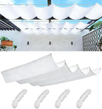 Retractable Sun Shade Sail 15' x 20' Waterproof Wave Pergola Shade Cover by WoaceSunShadeSail