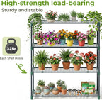 Ohuhu Plant Greenhouse Shelves 4 Tier 2 Pack Extra-Wide Stable Green House - Image 4