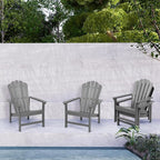 Oversized Stackable Adirondack Chair Set of 4, HDPE Fire Pit Chair | All-Weather - Image 8