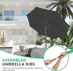 JEAREY 10 ft Outdoor Patio Umbrella w/Tilt and Crank - Image 4