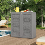ZZM HDPE Outdoor Storage Shed, Outdoor Plastic Storage Cabinet, Horizontal - Image 4