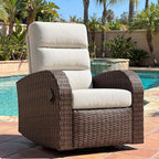Oversized Wicker Outdoor Swivel Glider Recliner by LayinSun