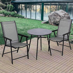 GIANTEX Set of 2 Patio Folding Chairs, Outdoor Chairs - Image 4