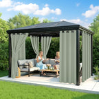 Outdoor Curtains for Patio Waterproof, 6 Drape Panels, Sun Shades | Privacy & - Image 4