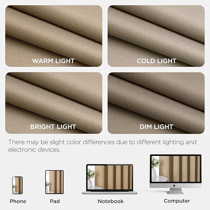 Joydeco Blackout Patio Sliding Door Curtains, Privacy Room Divider Curtains | - Image 8