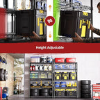 IZEUK 5-Tier Heavy Duty Metal Storage Shelving Unit, Adjustable Steel Wire Rack - Image 4