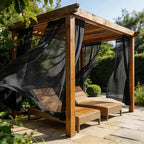 Outdoor Sheer Curtains for Patio Waterproof, 4 Panels Rod Pocket Indoor/Outdoor - Image 4