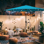 9 ft Solar Umbrella, 32 LED Lighted Patio Umbrella, Table Market Umbrella - Image 8