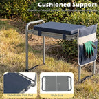 2-in-1 Garden Kneeler and Seat, Folding Garden Seat w/EVA Foam Kneeling Pad & - Image 5