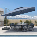 PURPLE LEAF Sunbrella Patio Umbrella 12FT Outdoor Umbrella Spectrum Denim | - Image 2