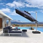 PURPLE LEAF Patio Umbrella 10' X 13' Double Top Solar LED Light, Support to - Image 2
