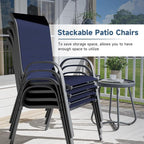 Amopatio Patio Chairs Set of 8, Outdoor Stackable Dining Chairs - Image 4