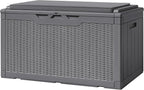 Greesum 100 Gallon Resin Deck Box Large Outdoor Storage by BuynowfromGreesum
