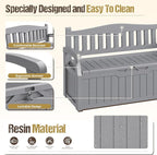 80-Gallon Outdoor Storage Bench, Waterproof Deck Box - Image 6