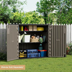 KINYING Outdoor Horizontal Storage Sheds, Outdoor Storage Cabinet Waterproof - Image 6