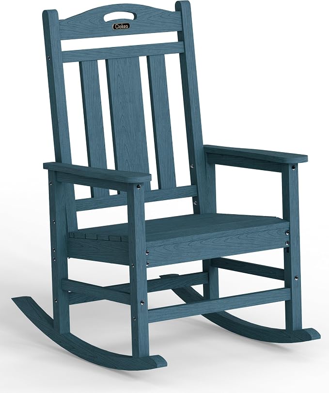 Oversized Outdoor Rocking Chair, 380lbs Heavy-Duty Large Patio Rocker, Weather - Image 9