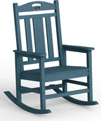 Oversized Outdoor Rocking Chair, 380lbs Heavy-Duty Large Patio Rocker, Weather - Image 9