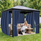 Outdoor Curtains for Patio Waterproof 6 Panels, Porch Sun Shade | Weatherproof - Image 4