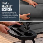 Best Choice Products Oversized Padded Zero Gravity Chair w/Canopy Headrest Cup - Image 9