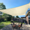 Sun Shade Sail 6'x8' Butter Cream Rectangle Custom Size | 95% UV Block by SUNLAX