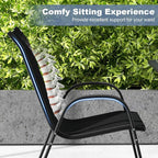 Tangkula Patio Dining Chairs Set of 4, Outdoor Stackable All Weather Heavy Duty - Image 6